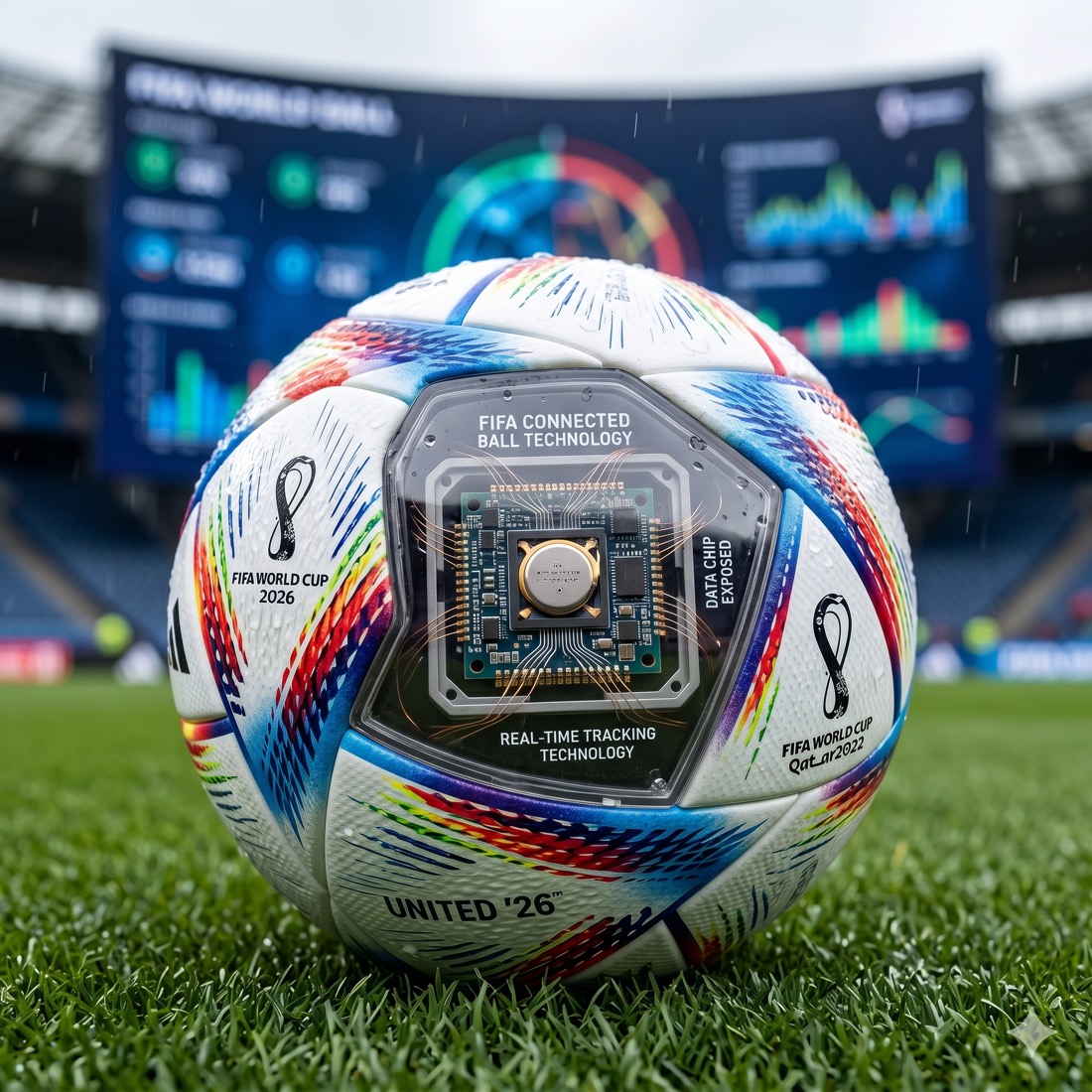 World Cup 2026 connected match ball with real-time tracking technology